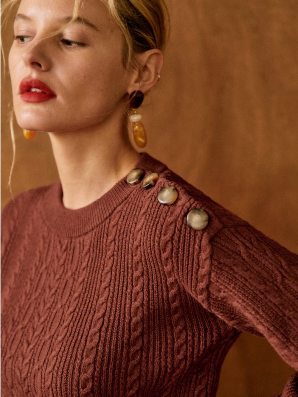Sezane Camilla sweater caramel XS
